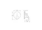 Vitra Flow Square Ankastre Banyo Bataryası, Minibox Sıva Üstü Grubu - A43182 - Ankastre Banyo Bataryası - 1