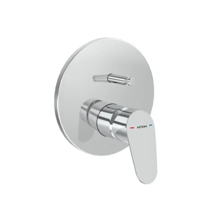 Vitra Flow Square Ankastre Banyo Bataryası, Minibox Sıva Üstü Grubu - A43182 - Ankastre Banyo Bataryası