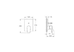 Vitra Flow Square Ankastre Mekanik Banyo Bataryası Mat Siyah (Minibox, Sıva Üstü Grubu) - A4320836 - Ankastre Banyo Bataryası - 1