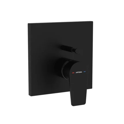 Vitra Flow Square Ankastre Mekanik Banyo Bataryası Mat Siyah (V-Box, Sıva Üstü Grubu) - A4323836 - Ankastre Banyo Bataryası