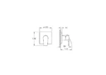 Vitra Flow Square Ankastre Mekanik Duş Bataryası (Minibox Sıva Üstü Grubu) - A43298 - Ankastre Duş Bataryası - 1