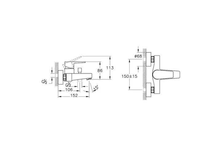 Vitra Flow Square Banyo Bataryası - A43063 - Banyo Bataryası - 3