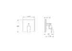 Vitra Flow Square Banyo Bataryası Mekanik (V-Box, Sıva Üstü Grubu) - A43238 - Ankastre Banyo Bataryası - 1