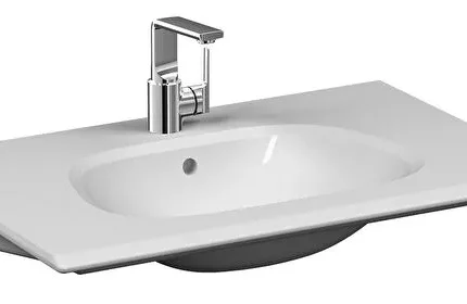 Vitra Frame Etajerli Lavabo 85x54 cm Clean Beyaz - 5708B403-0001 - Etajerli Lavabo