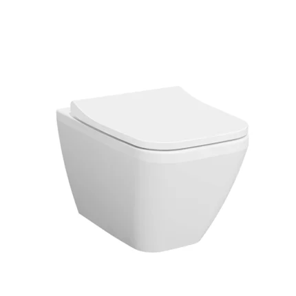 Vitra Integra Square Asma Klozet Rim-ex Gizli Montajlı, 55 cm, Mat Beyaz - 7082B001-0090 - Asma Klozet