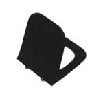 Vitra Integra Square Klozet Kapağı Slim, Duroplast, Üstten Sıkmalı Yavaş Kapanır, Metal Menteşeli, Mat Siyah - 191-483-009 - Klozet Kapağı