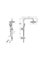 Vitra Joy 3C Duş Sistemi - A45786 - Duş Setleri, Yağmur Duş Sistemleri - 1