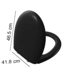 Vitra Memoria Klozet Kapağı Duroplast, Üstten Sıkmalı Yavaş Kapanır, Kolay Sök-Tak, Metal Menteşeli, Mat Siyah - 106-483R009 - Klozet Kapağı - 1