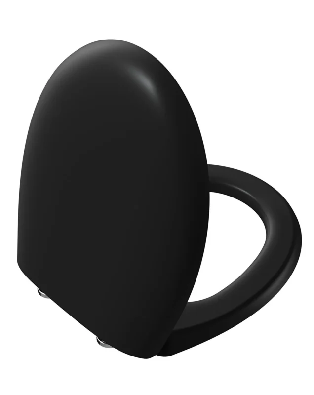 Vitra Memoria Klozet Kapağı Duroplast, Üstten Sıkmalı Yavaş Kapanır, Kolay Sök-Tak, Metal Menteşeli, Mat Siyah - 106-483R009 - Klozet Kapağı