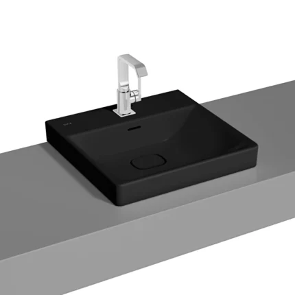 Vitra Metropole Çanak Lavabo 50x47 cm, Mat Siyah - 7525B083-0973 - Çanak Lavabo