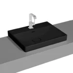 Vitra Metropole Çanak Lavabo 60x47 cm, Mat Siyah - 7526B083-0973 - Çanak Lavabo