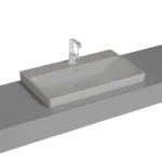 Vitra Metropole Çanak Lavabo 80x47 cm, Mat Taş Gri - 7527B076-0973 - Çanak Lavabo