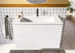 Vitra Metropole Etajerli Lavabo Dikdörtgen 100x53 cm Mat Beyaz - 7539B001-0001 - Etajerli Lavabo - 1