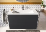 Vitra Metropole Etajerli Lavabo Dikdörtgen 100x53 cm Mat Beyaz - 7539B001-0001 - Etajerli Lavabo - 3