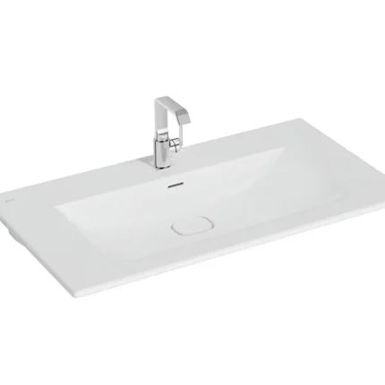 Vitra Metropole Etajerli Lavabo Dikdörtgen 100x53 cm Mat Beyaz - 7539B001-0001 - Etajerli Lavabo