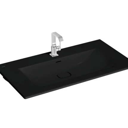 Vitra Metropole Etajerli Lavabo Dikdörtgen 100x53 cm Mat Siyah - 7539B083-0001 - Etajerli Lavabo
