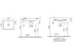 Vitra Metropole Tezgahaltı Lavabo Dikdörtgen 50x40 cm, Mat Taş Gri - 7534B076-1082 - Tezgah Altı Hilton Lavabo - 1