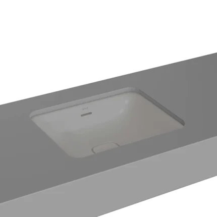 Vitra Metropole Tezgahaltı Lavabo Dikdörtgen 50x40 cm, Mat Taş Gri - 7534B076-1082 - Tezgah Altı Hilton Lavabo