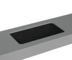 Vitra Metropole Tezgahaltı Lavabo Dikdörtgen, 80x40 cm Armatür Deliksiz, Su Taşma Deliksiz, Mat Siyah - 7536B083-1083 - Tezgah Altı Hilton Lavabo