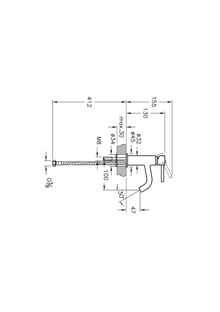 Vitra Minimax S Lavabo Musluğu Krom - A41579 - Lavabo Bataryası - 1