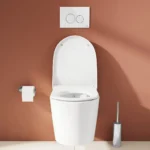 Vitra Nest Klozet Kapağı Slim, Duroplast, Üstten Sıkmalı Yavaş Kapanır, Kolay Sök-Tak, Metal Menteşeli, Beyaz - 230-003R009 - Klozet Kapağı - 2