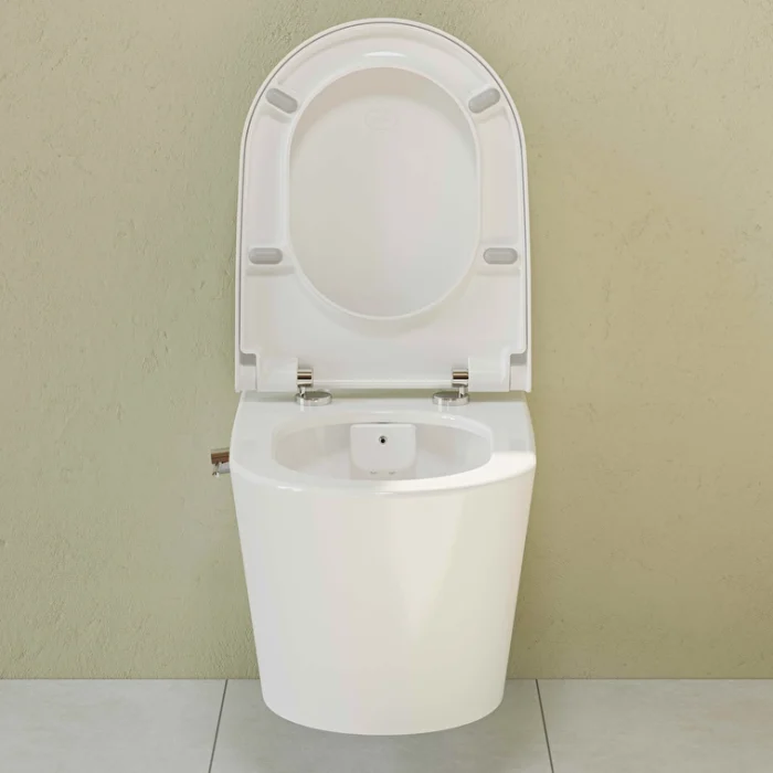 Vitra Nest Rim-Ex Kanalsız Asma Klozet, Vitrafresh Deterjan Hazneli ve Entegre Ara Musluklu - 5176B003-1687 - Entegre Ara Musluklu Klozet, Asma Klozet - 3