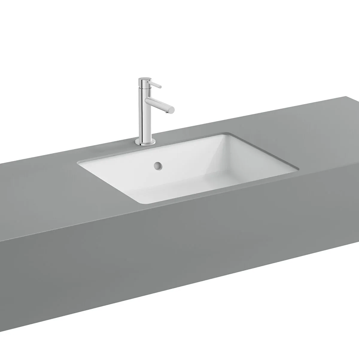 Vitra Nuo Tezgahaltı Lavabo Dikdörtgen, Kompakt, 50x38 cm Armatür Deliksiz, Su Taşma Delikli, Beyaz Vitra Nuo Tezgahaltı Lavabo Dikdörtgen, Kompakt, 50x38 cm Armatür Deliksiz, Su Taşma Delikli, Beyaz - 7436B003-1082 - Tezgah Altı Hilton Lavabo