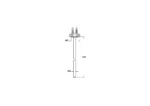 Vitra Origin Çıkış Ucu Tavandan, Fırçalı Nikel - A4268034 - Çıkış Ucu - 1