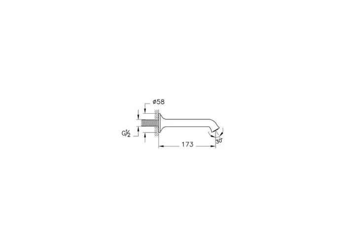 Vitra Origin Classic Çıkış Ucu Krom - A42899 - Çıkış Ucu - 1