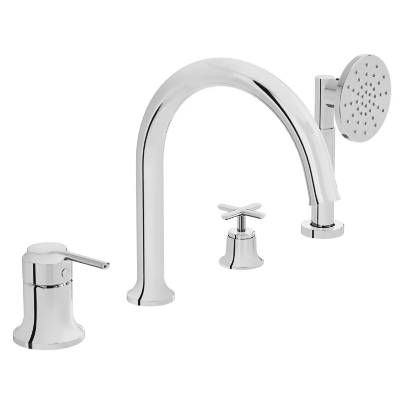 Vitra Origin Classic Küvet Bataryası Küvet Üzeri Kullanım, 4 Delikli, Krom - A42900 - Ankastre Küvet Bataryası