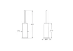Vitra Origin Classic Tuvalet fırçalığı (yerden) (krom) - A44521 - Klozet Temizleme Fırçası - 1