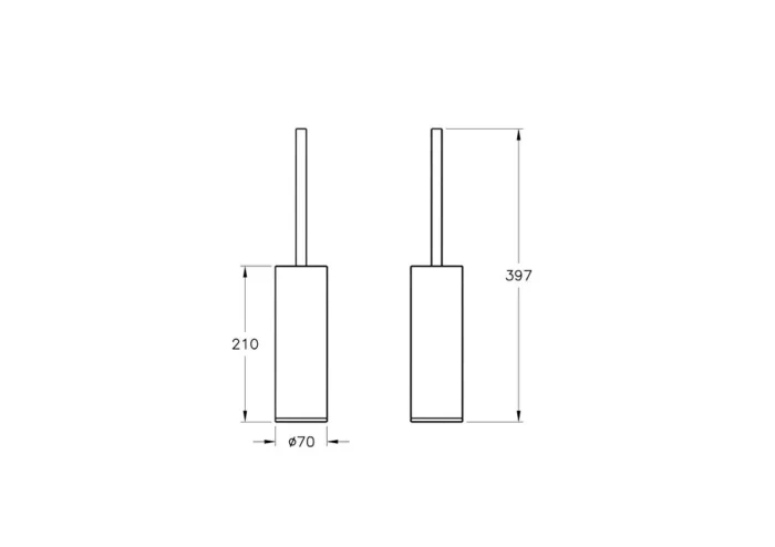 Vitra Origin Tuvalet Fırçalığı (yerden) - A4489374 - Klozet Temizleme Fırçası - 1