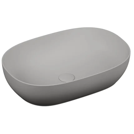 Vitra Outline Oval Çanak Lavabo, 60 cm, Mat Taş Gri - 5995B476-0016 - Çanak Lavabo