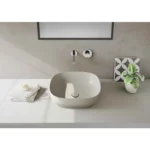 Vitra Outline Recycled Dikdörtgen Lavabo, 48x42 cm, Mat Bej - 7994B066-0016 - Çanak Lavabo - 1