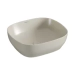 Vitra Outline Recycled Dikdörtgen Lavabo, 48x42 cm, Mat Bej - 7994B066-0016 - Çanak Lavabo