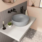Vitra Outline Yuvarlak Çanak Lavabo, 40 cm, Mat Taş Gri - 5992B476-0016 - Çanak Lavabo - 1