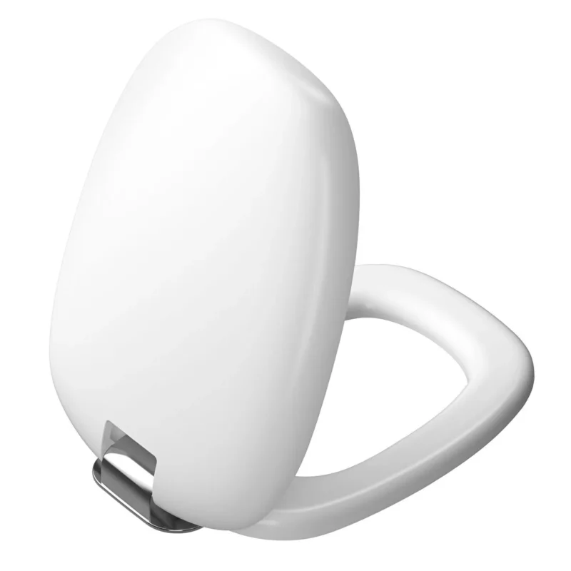 Vitra Plural Klozet Kapağı Duroplast, Üstten Sıkmalı Yavaş Kapanır, Kolay Sök-Tak, Metal Menteşeli, Mat Beyaz - 126-401-009 - Klozet Kapağı