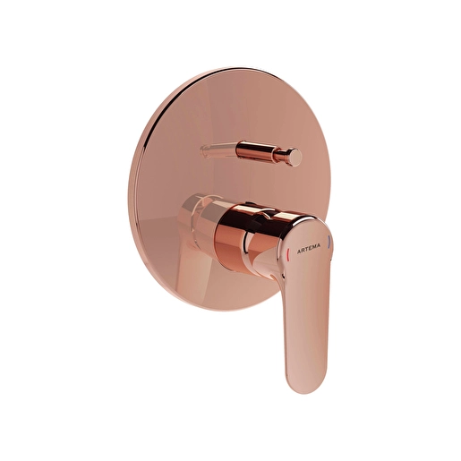 Vitra Root Round Ankastre Banyo Bataryası Sıva Üstü Grubu, Soft Bakır - A4272729 - Ankastre Banyo Bataryası