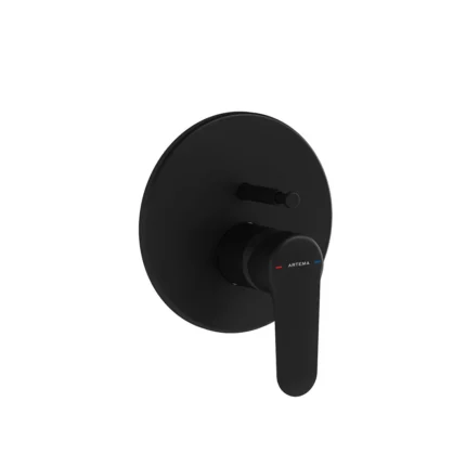 Vitra Root Round Ankastre Banyo Bataryası V-Box Sıva Üstü Grubu, Mat Siyah