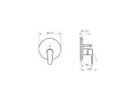 Vitra Root Round Ankastre Banyo Bataryası V-Box Sıva Üstü Grubu, Mat Siyah - A4283036 - Ankastre Banyo Bataryası - 2