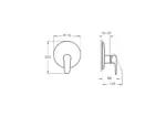 Vitra Root Round Ankastre Duş Bataryası V-Box Sıva Üstü Grubu, Fırçalı Nikel - A4282934 - Ankastre Duş Bataryası - 1