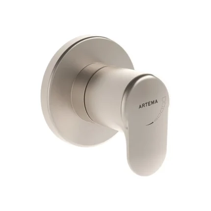 Vitra Root Round Ankastre Stop Valf Sıva Üstü Grubu, Fırçalı Nikel - A4273034 - Stop Valf