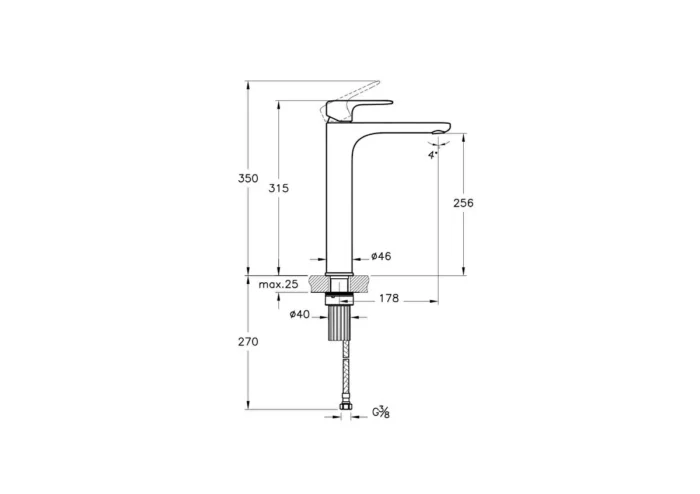 Vitra Root Round Çanak Lavabo Bataryası, Krom - A42707 - Çanak Lavabo Bataryası - 2