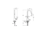 Vitra Root Round Eviye Bataryası Mat Siyah - A4274236 - Mutfak Eviye Bataryası - 1