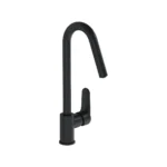 Vitra Root Round Eviye Bataryası Mat Siyah - A4274236 - Mutfak Eviye Bataryası