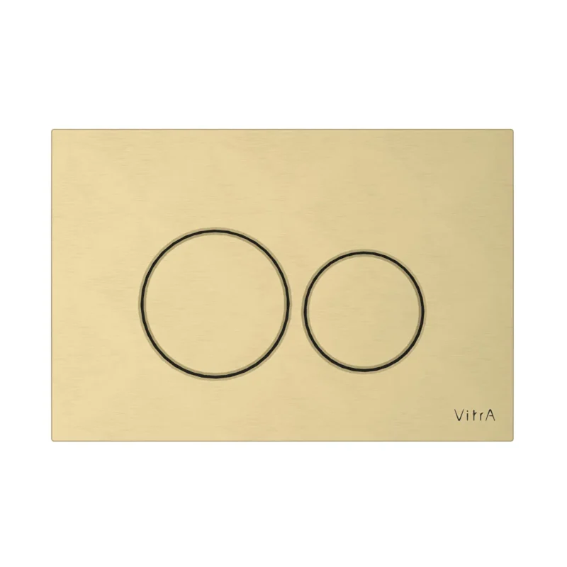 Vitra Root Round Kumanda Paneli Fırçalı Altın - 740-2425 - Kumanda Panelleri (Gömme Rezervuar Butonları)
