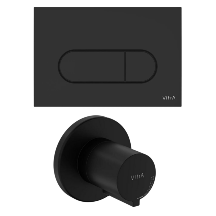 Vitra Root Round Panel Seti, stop valf sıva üstü dahil (740-2211+A4146136) - 800-2036 - Kumanda Panelleri (Gömme Rezervuar Butonları)