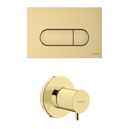 Vitra Root Round Panel Seti, stop valf sıva üstü dahil (740-2224+A4145874) - 800-2034 - Kumanda Panelleri (Gömme Rezervuar Butonları)