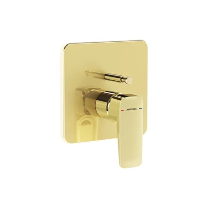 Vitra Root Square Ankastre Banyo Bataryası V-Box, Sıva Üstü Grubu, Soft Altın - A4282829 - Ankastre Banyo Bataryası