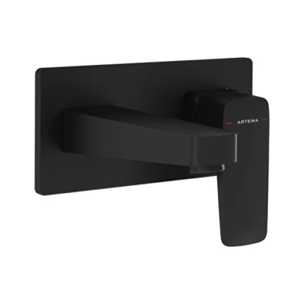 Vitra Root Square Ankastre Lavabo Bataryası Sıva Üstü Grubu, Mat Siyah - A4273836 - Ankastre Lavabo Bataryası